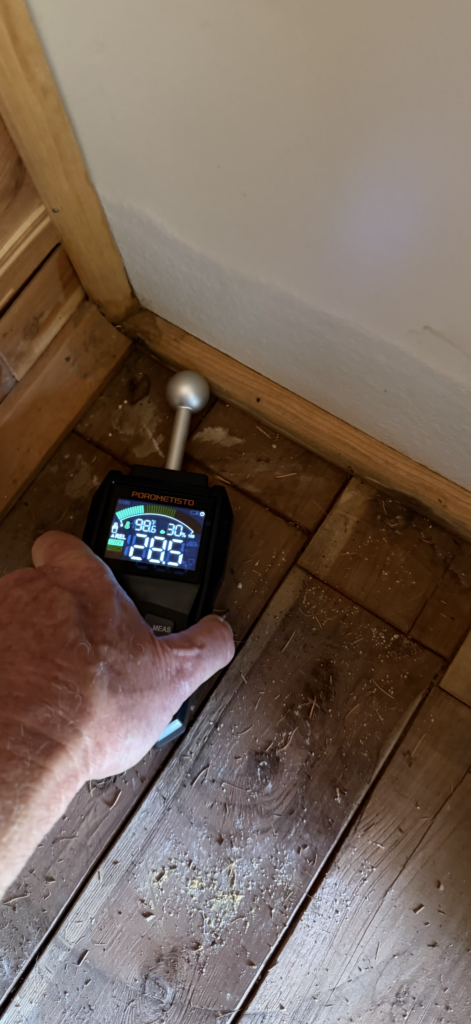 Professional moisture inspection during Mold Testing Mesa AZ using advanced moisture detection equipment