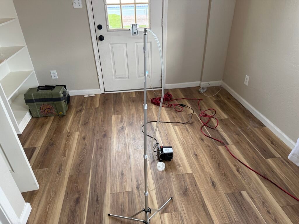 Indoor air sampling equipment used during a residential Mold Testing Phoenix AZ inspection